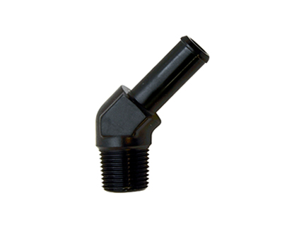 45 Degree Pipe to Barb  (Male Pipe To Barb Adapters)