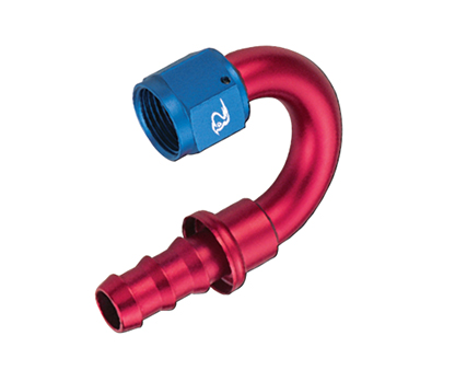 180 Degree (Anodized Push On Hose Fitting)
